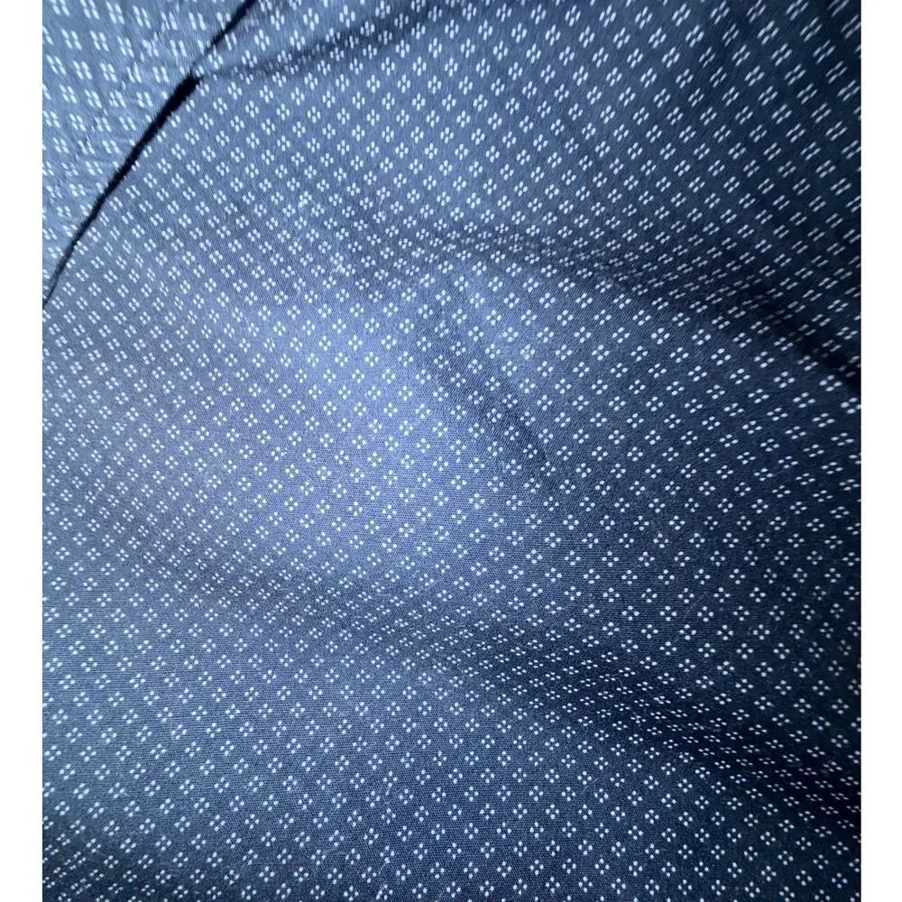 Banana Republic Custom 078 Shirt Men's L Camden Fit Navy Blue Geometric Print